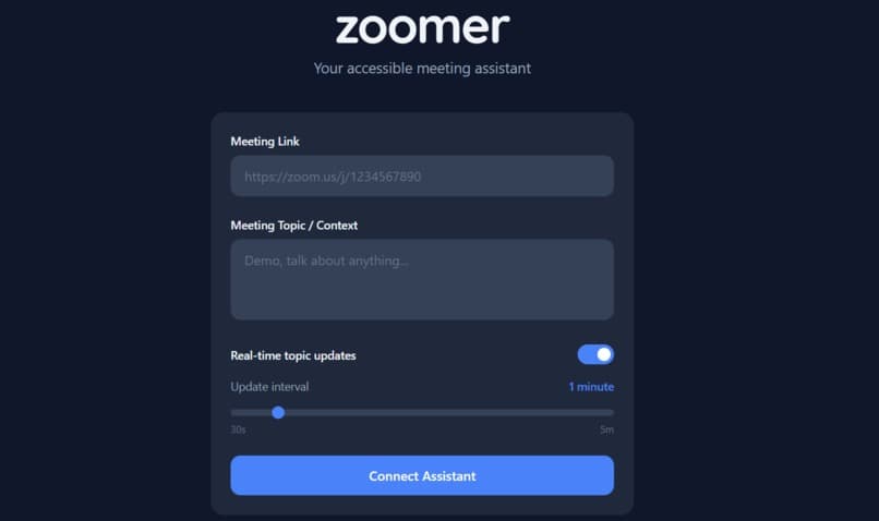 Homepage of Zoomer